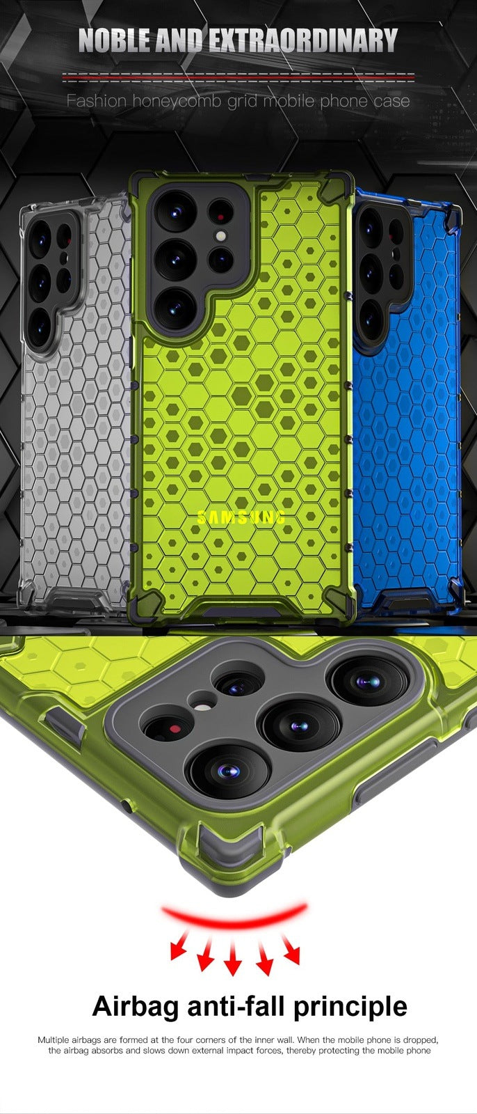 Keysion Honeycomb  Shockproof Case for Samsung - Premium Mobile Phone Cases from Keysion - Just $19.00! Shop now at Dressmycell.com Keysion Honeycomb  Shockproof Case for Samsung - Premium Mobile Phone Cases from Keysion - Just $19.00! Shop now at Dressmycell.com